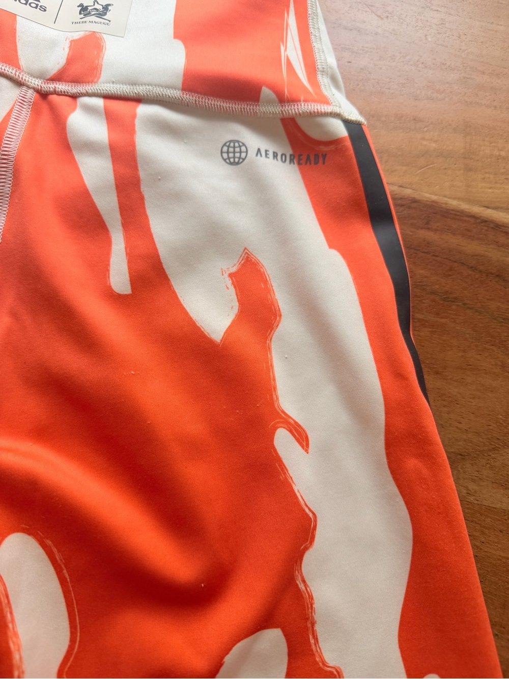 Women’s Orange & Cream Active Biker Shorts run compression size S adidas - Picture 7 of 10